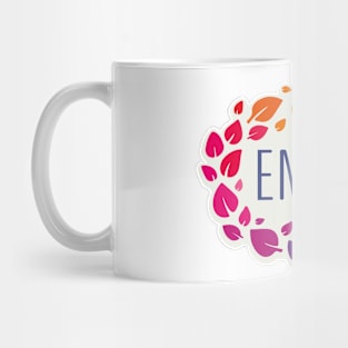 Emily name with colorful leaves Mug